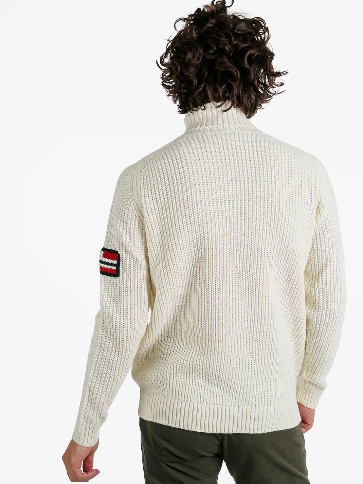 Norway Maglione dolcevita da uomo in misto lana - panna