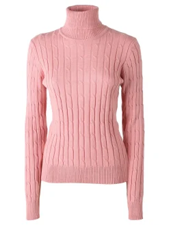 Norway Maglione dolcevita donna a trecce - nero