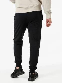 Norway Pantaloni tuta da uomo in cotone con coulisse e polsini - nero