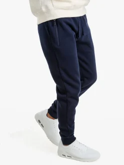 Norway Pantaloni tuta da uomo felpati con polsini - blu scuro