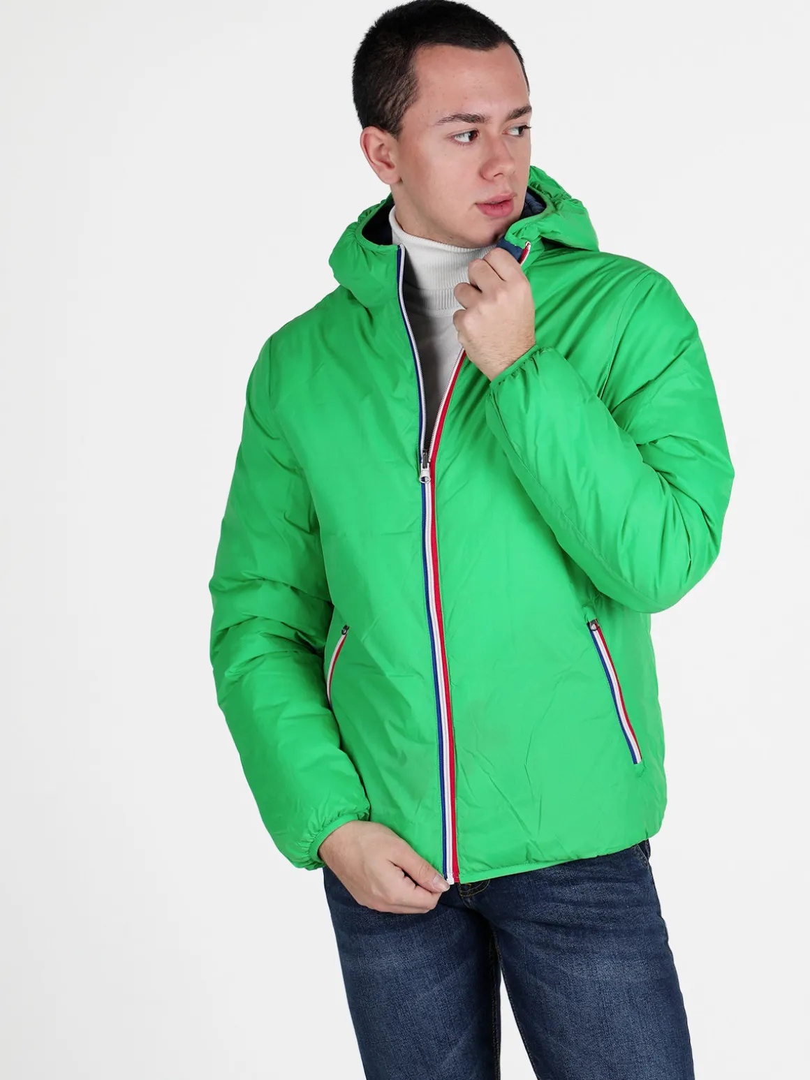 Norway Piumino da uomo reversibile con cappuccio
