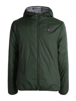 Norway Piumino da uomo reversibile con cappuccio - militare