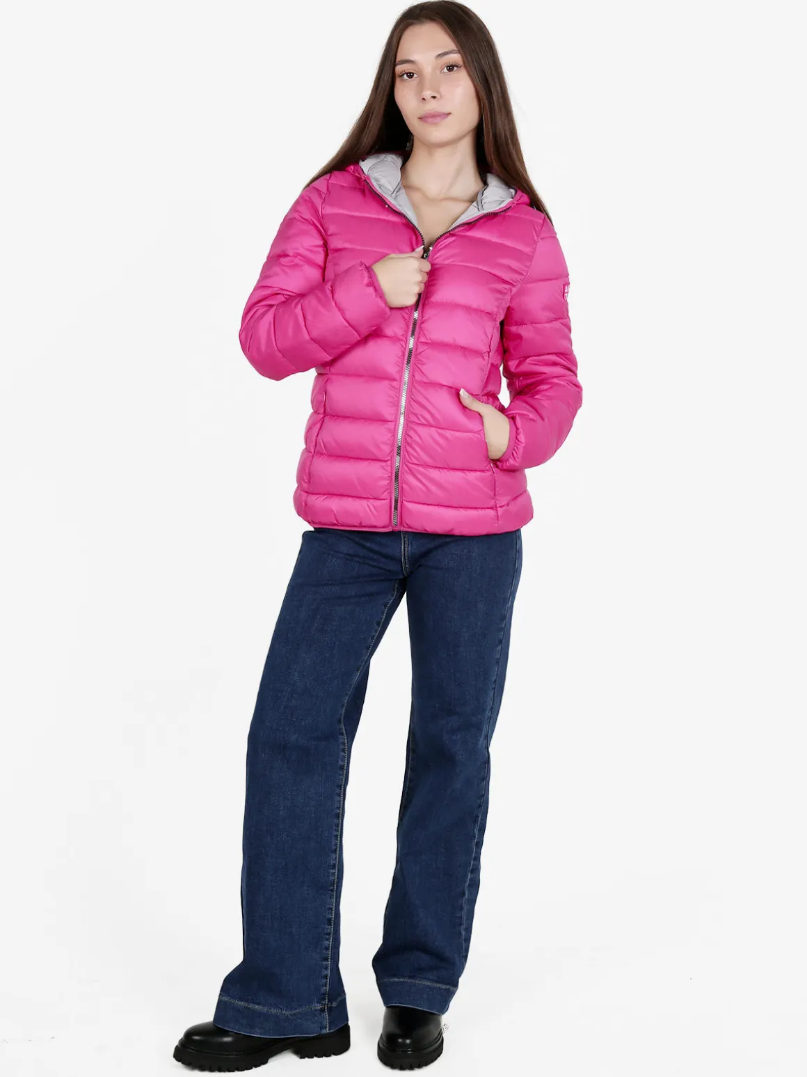 Norway Piumino donna con cappuccio e zip