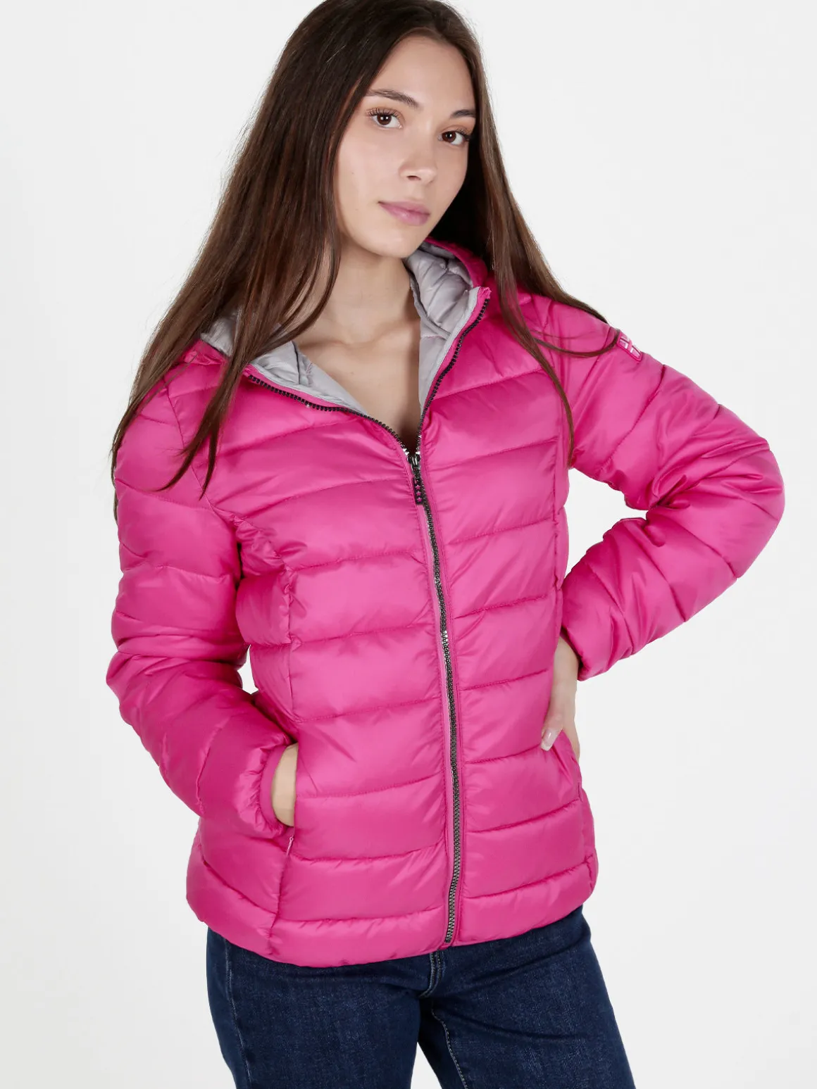 Norway Piumino donna con cappuccio e zip