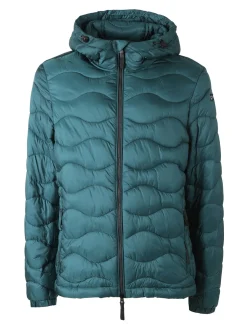 Norway Piumino leggero da uomo con cappuccio e zip - verde