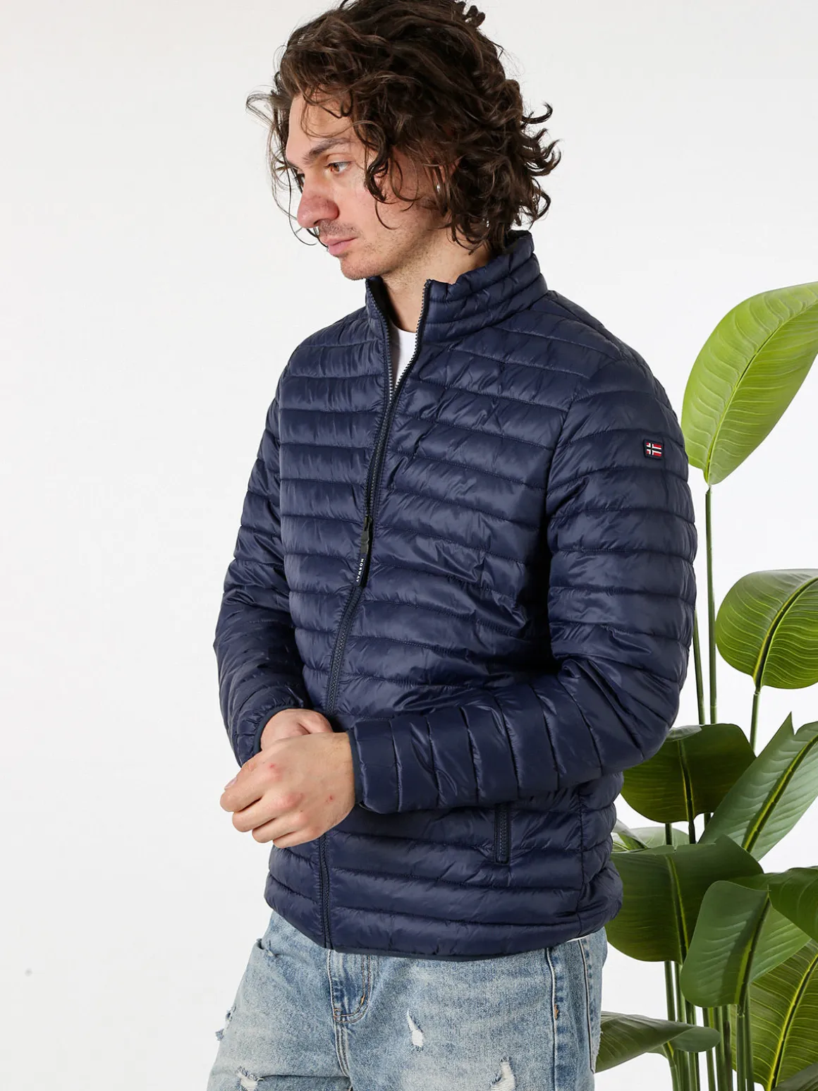 Norway Piumino leggero da uomo con zip - blu scuro