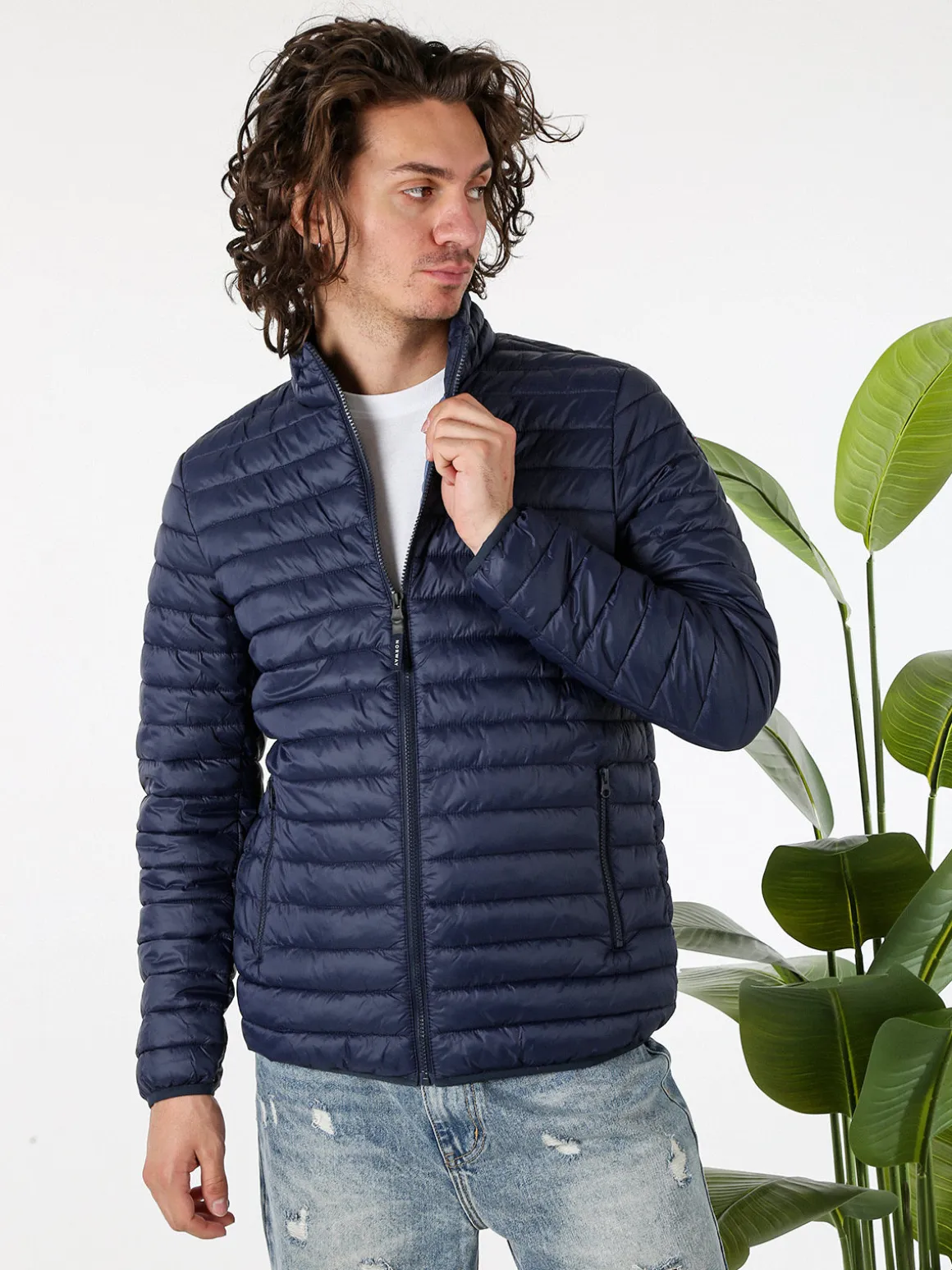 Norway Piumino leggero da uomo con zip - blu scuro