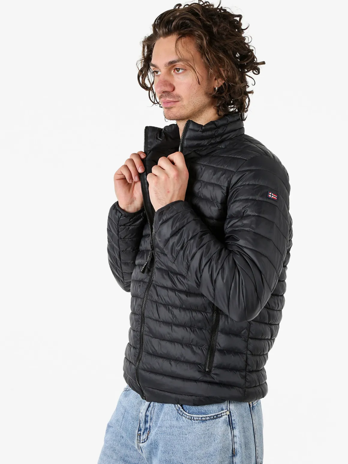 Norway Piumino leggero da uomo con zip - nero