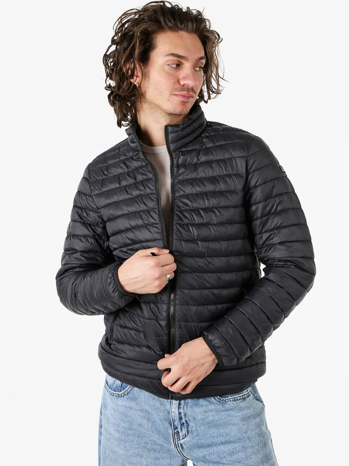 Norway Piumino leggero da uomo con zip - nero