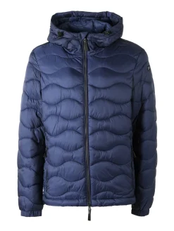Norway Piumino leggero da uomo con cappuccio e zip - blu scuro