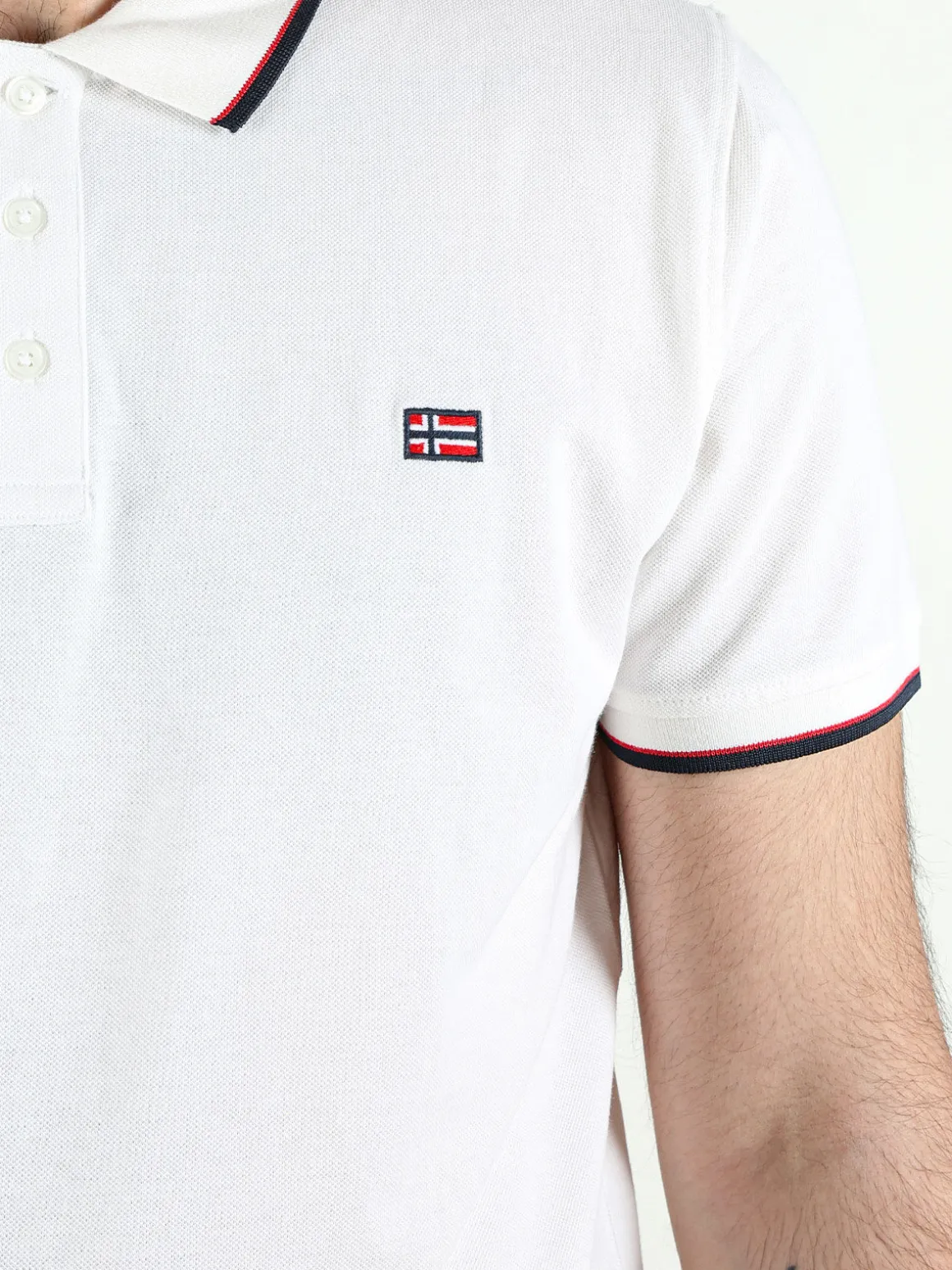 Norway Polo da uomo a maniche corte in cotone