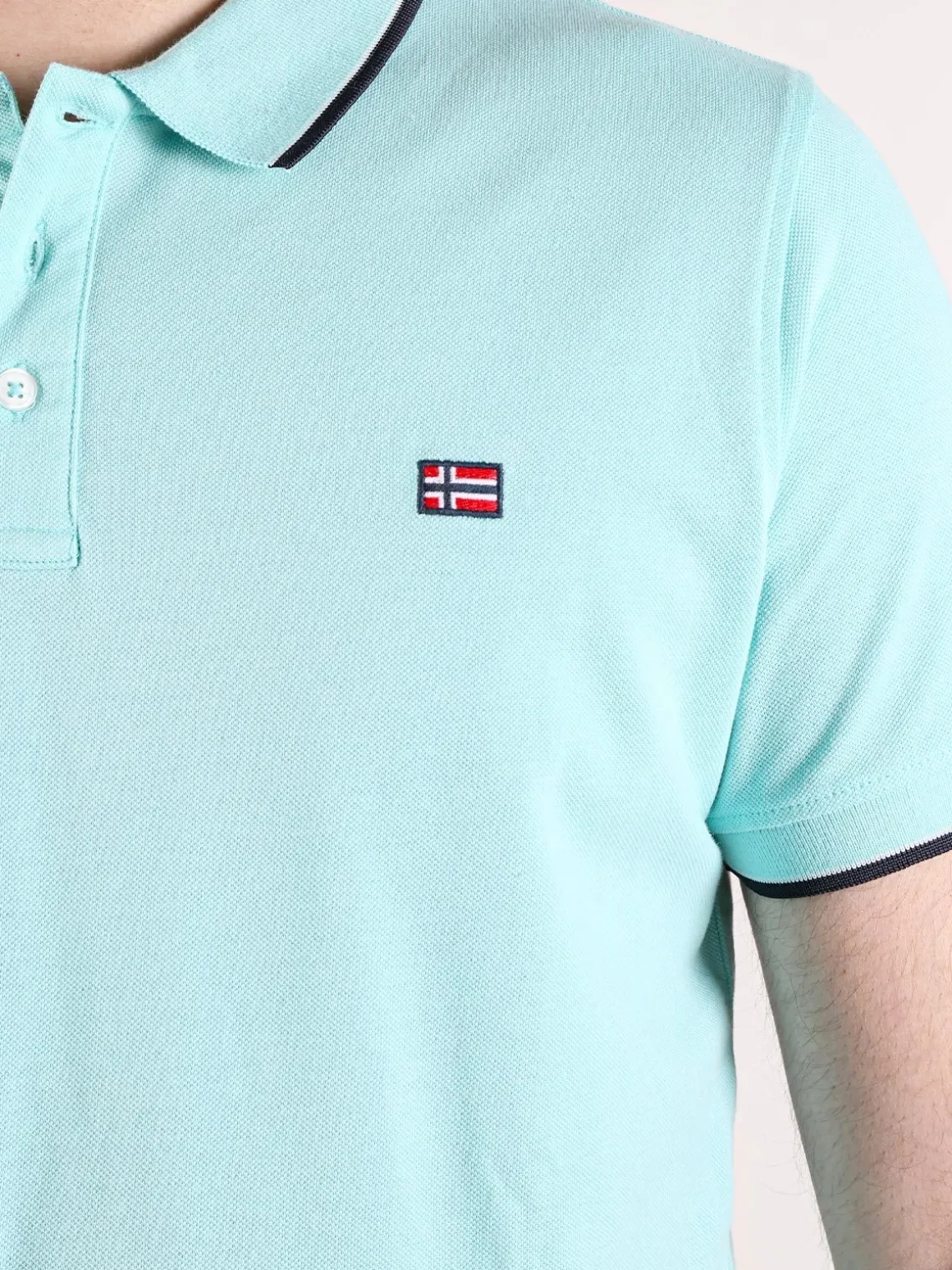 Norway Polo da uomo a maniche corte in cotone