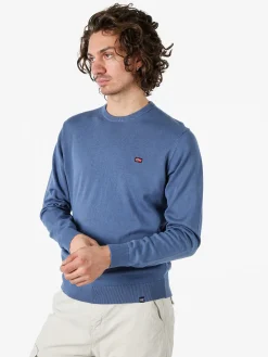 Norway Pullover da uomo in cotone con logo - blu