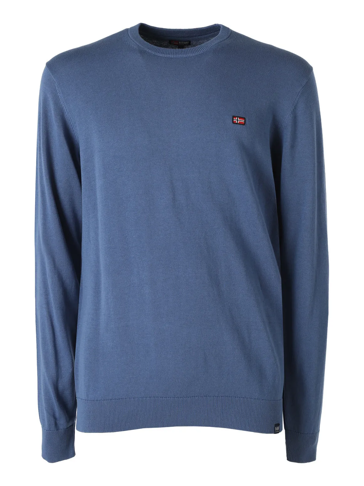 Norway Pullover da uomo in cotone con logo - blu