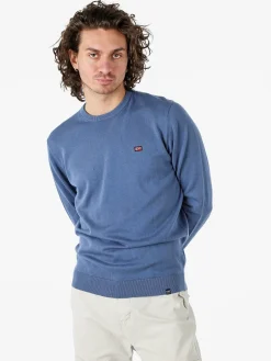 Norway Pullover da uomo in cotone con logo - blu