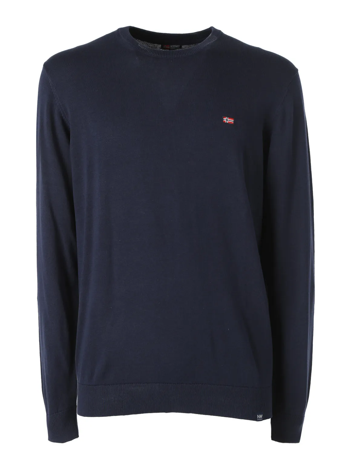 Norway Pullover da uomo in cotone con logo - blu scuro