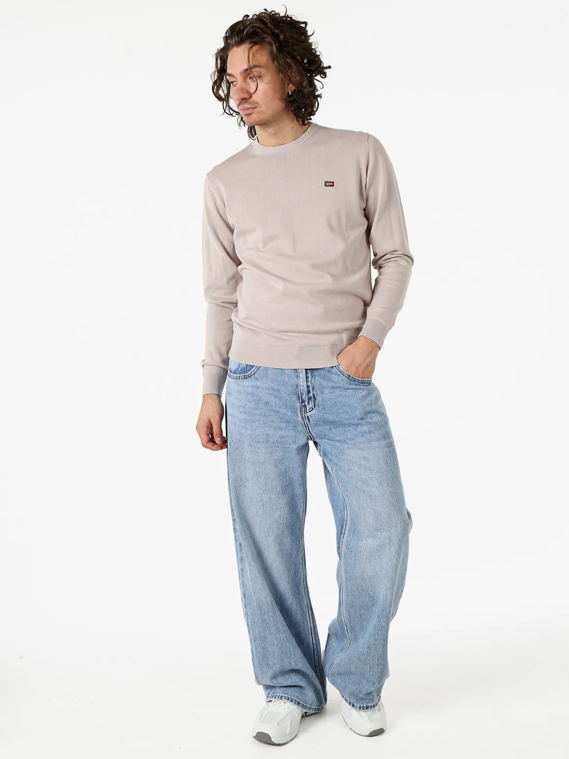 Norway Pullover da uomo in cotone con logo - nudo