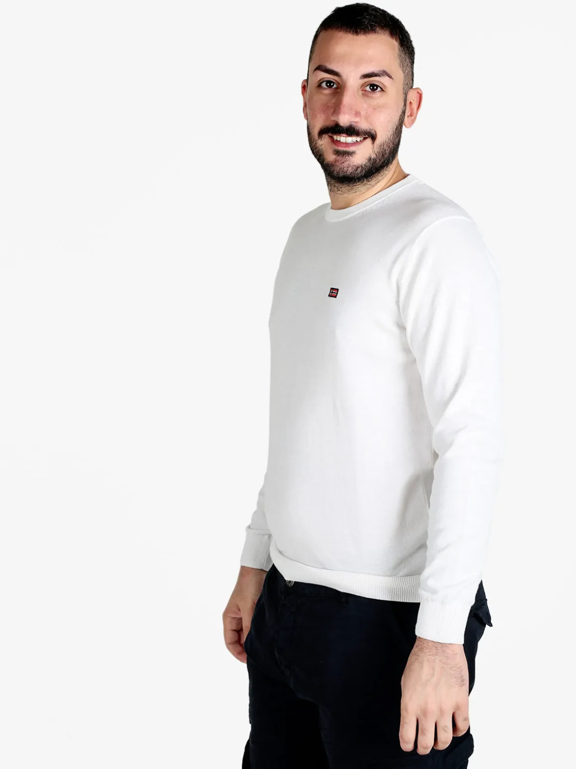 Norway Pullover girocollo da uomo in cotone