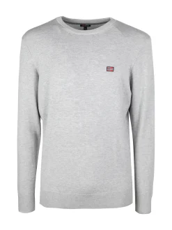 Norway Pullover girocollo da uomo in maglia tinta unita