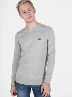 Norway Pullover girocollo da uomo in maglia tinta unita