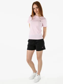 Norway Shorts donna sportivi in cotone con coulisse e logo - nero