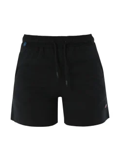 Norway Shorts donna sportivi in cotone con coulisse e logo - nero