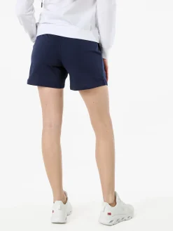 Norway Shorts donna sportivi in cotone con coulisse e logo - blu scuro
