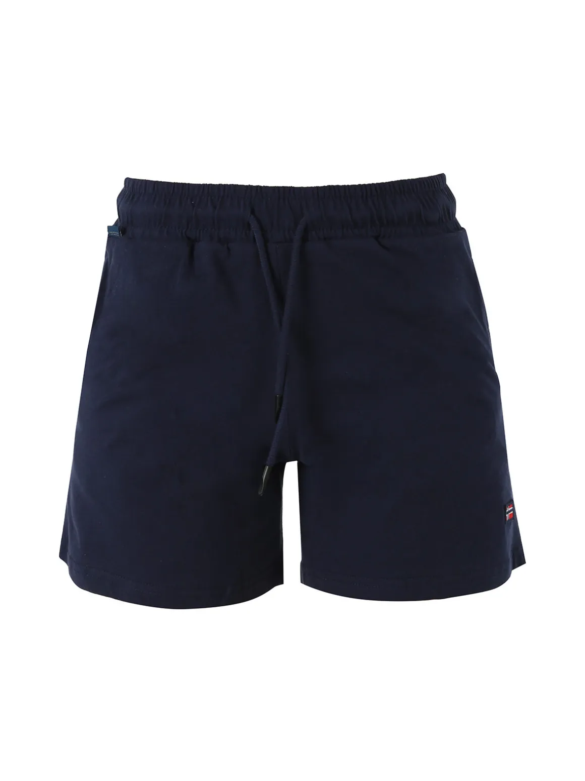 Norway Shorts donna sportivi in cotone con coulisse e logo - blu scuro