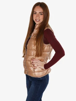 Norway Smanicato donna imbottito con zip - albicocca