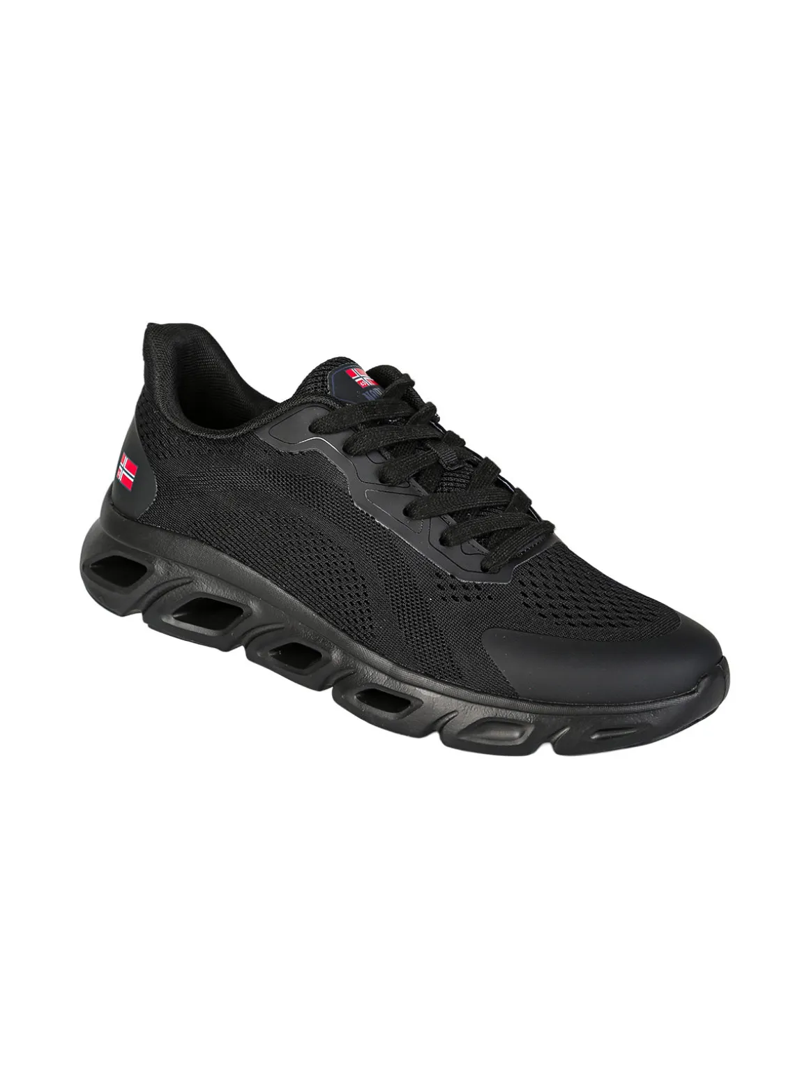 Norway Sneakers da uomo sportive in tessuto - nero
