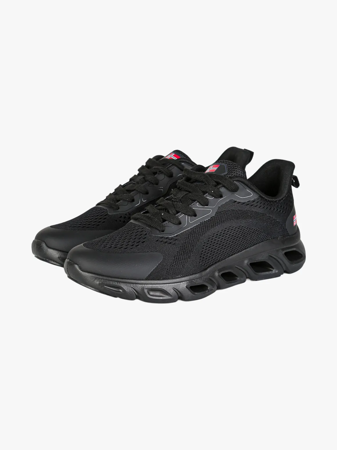 Norway Sneakers da uomo sportive in tessuto - nero