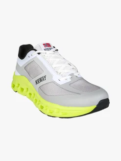 Norway Sneakers sportive da uomo con intersuola geometrica - grigio