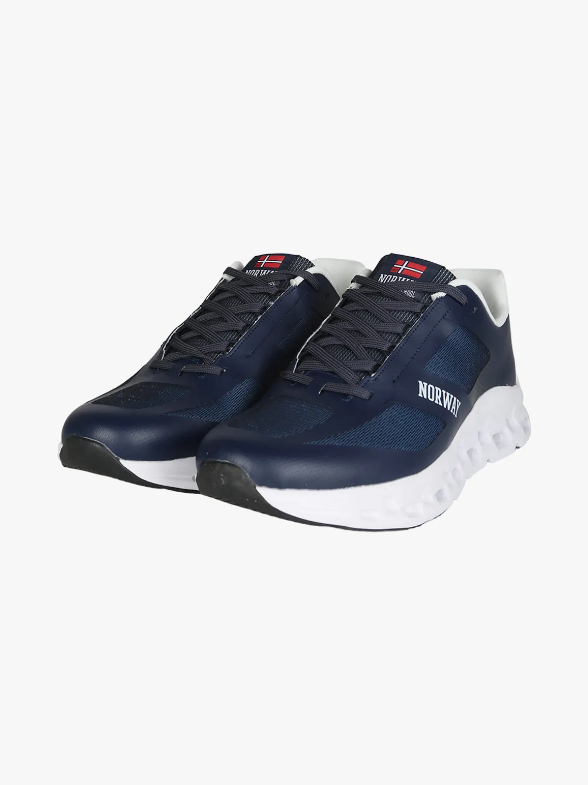 Norway Sneakers sportive da uomo con intersuola geometrica - blu scuro