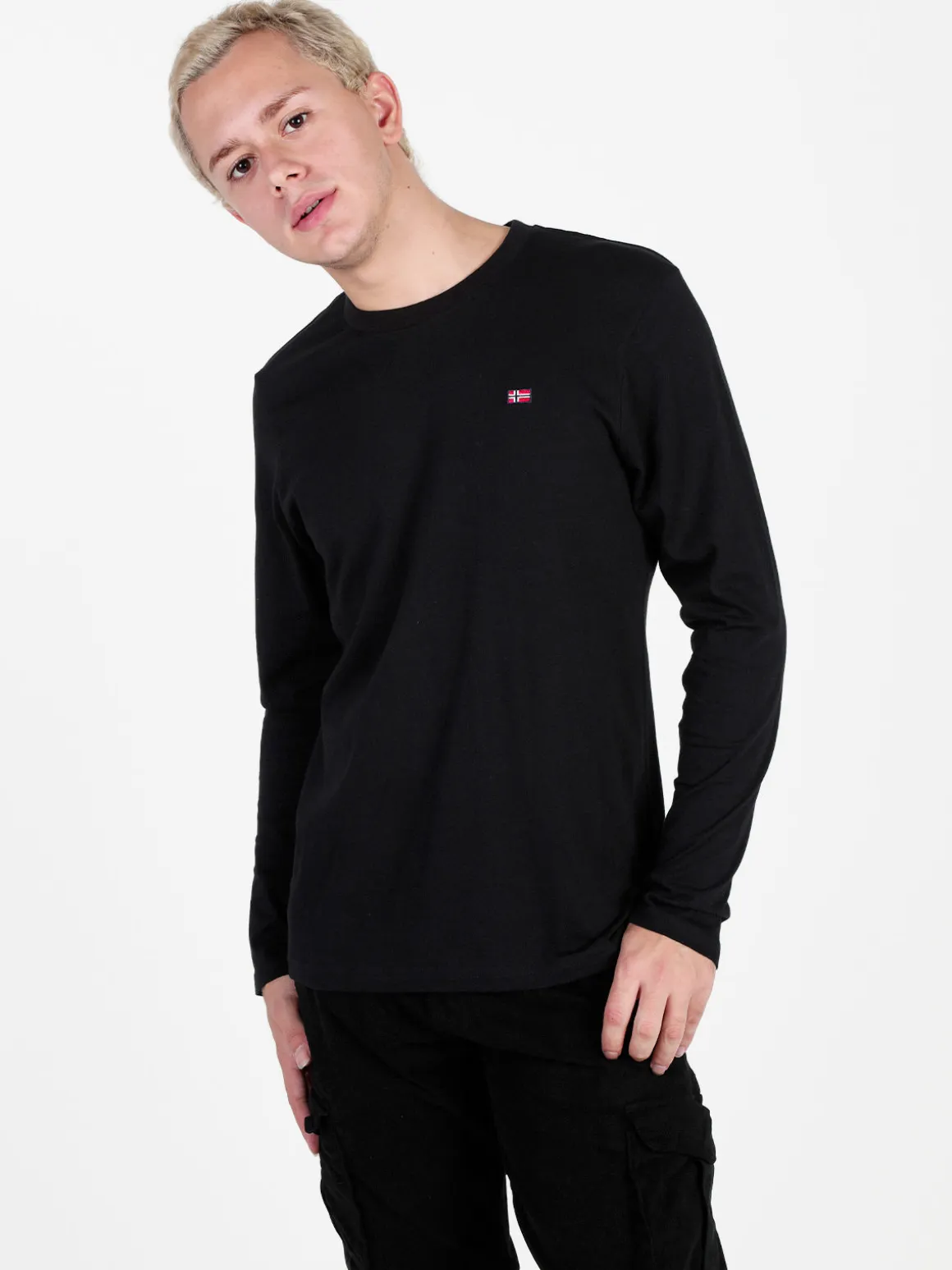 Norway T-shirt da uomo a maniche lunghe in cotone