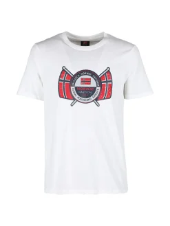 Norway T-shirt da uomo in cotone con stampa
