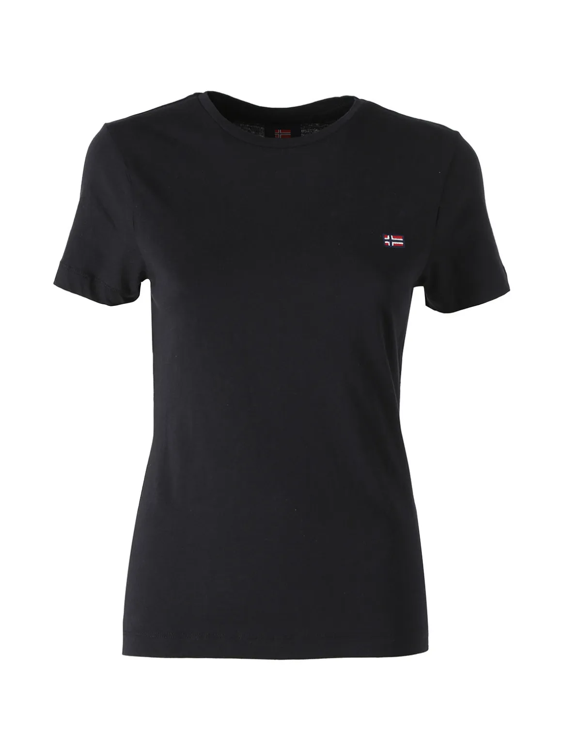 Norway T-shirt donna in cotone con logo - nero