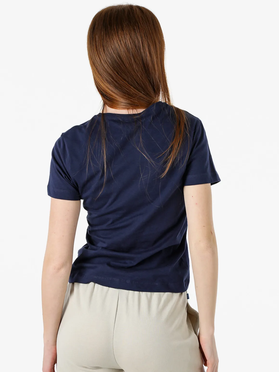 Norway T-shirt donna in cotone con logo - blu scuro