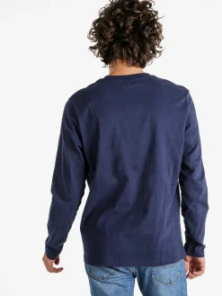 Norway T-shirt maniche lunghe da uomo in cotone - blu scuro