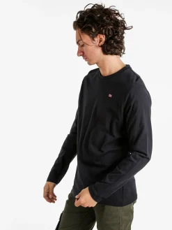 Norway T-shirt maniche lunghe da uomo in cotone - nero