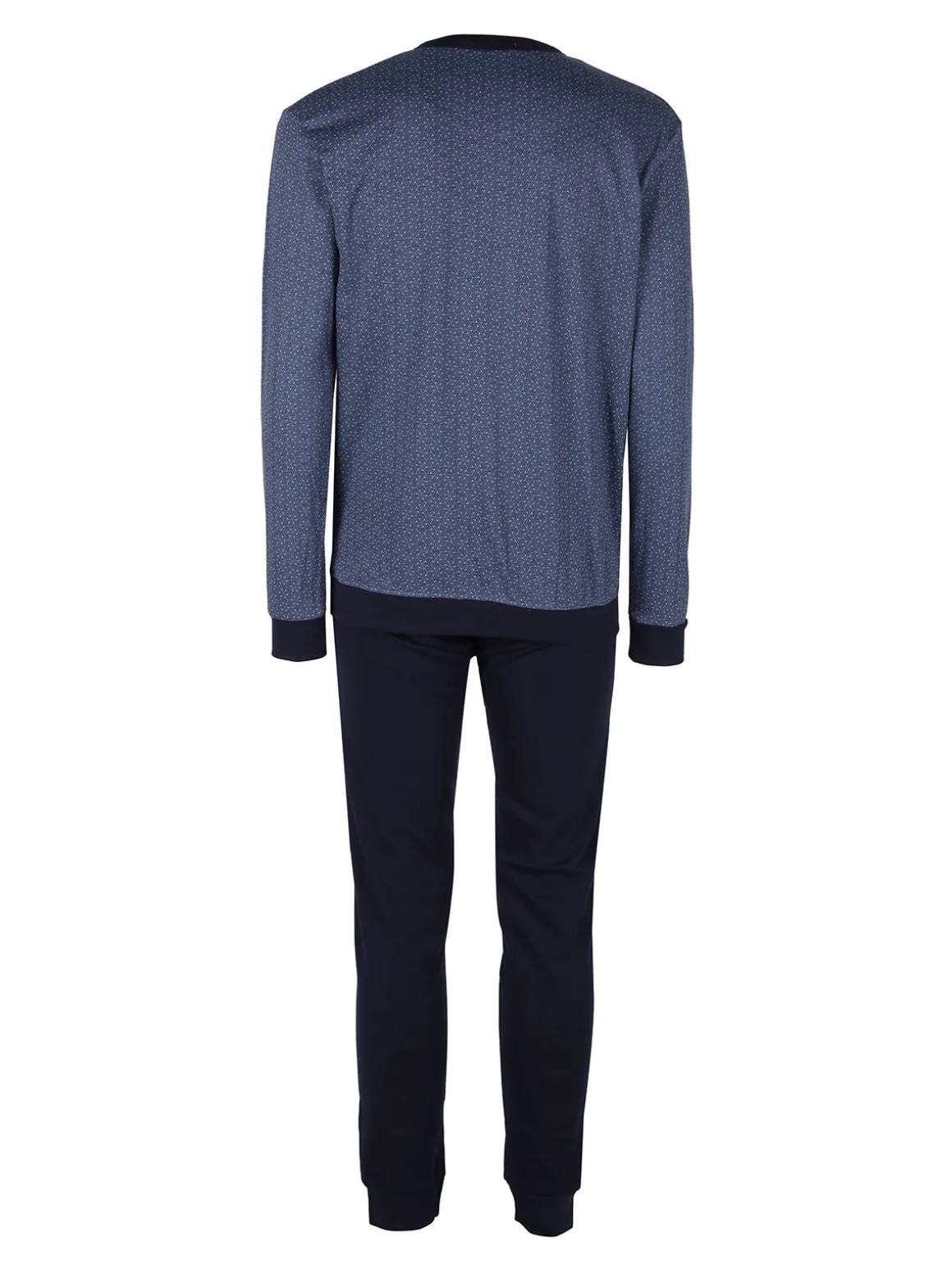Nottingham Pigiama da uomo lungo in cotone interlock