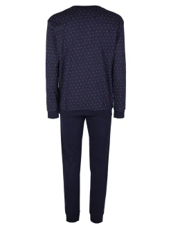 Nottingham Pigiama da uomo lungo in cotone interlock