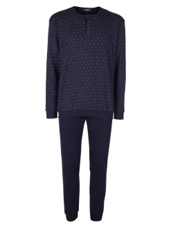 Nottingham Pigiama da uomo lungo in cotone interlock
