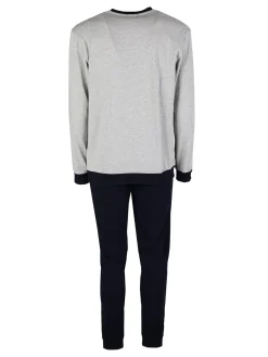 Nottingham Pigiama lungo da uomo in cotone jersey