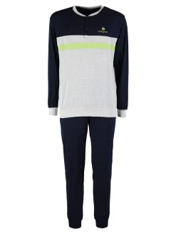 Nottingham Pigiama lungo da uomo in cotone jersey
