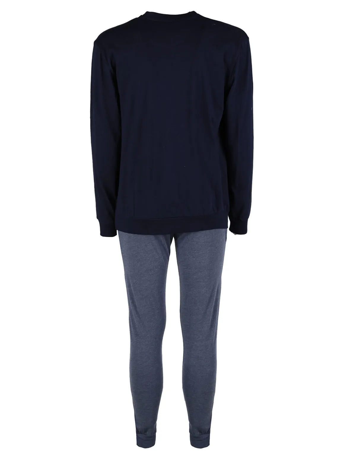 Nottingham Pigiama lungo da uomo in misto cotone jersey