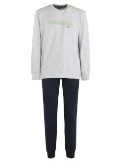 Nottingham Pigiama lungo da uomo in cotone jersey