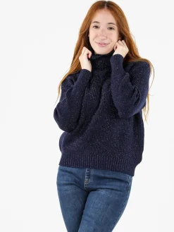 Nova Maglione dolcevita da donna - blu scuro