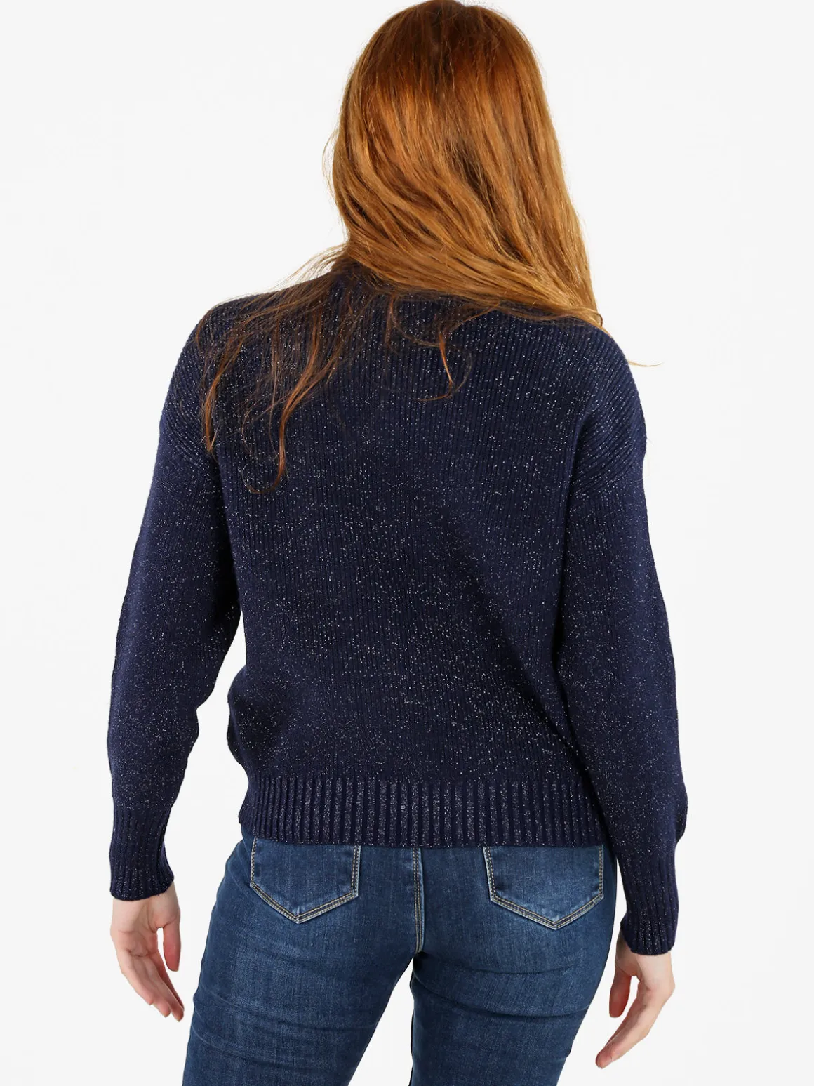 Nova Maglione dolcevita da donna - blu scuro