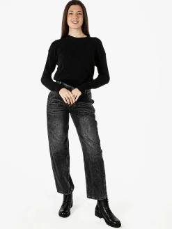 Nova Maglione girocollo da donna lurex - nero