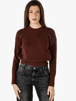 Nova Maglione girocollo da donna lurex - moro